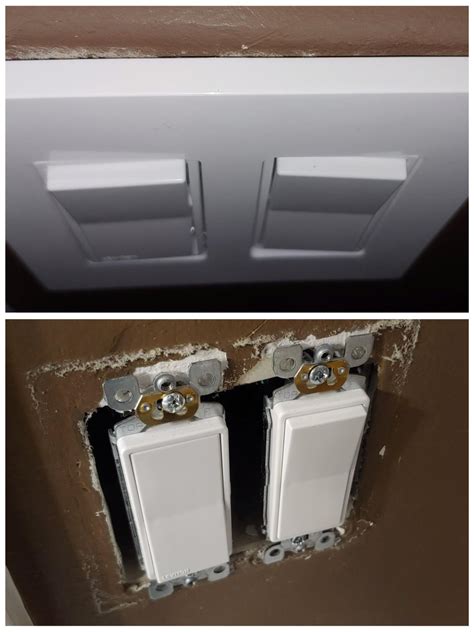 electrical switch not flush with box|crooked light switch flush.